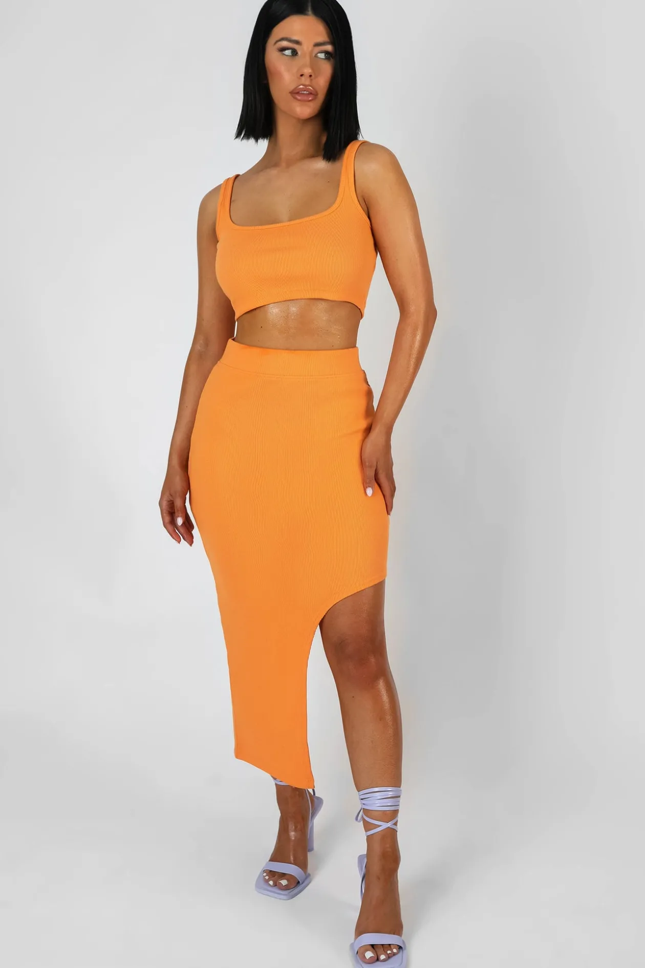 Public Desire Square Neck Ribbed Crop Top | Women Tops