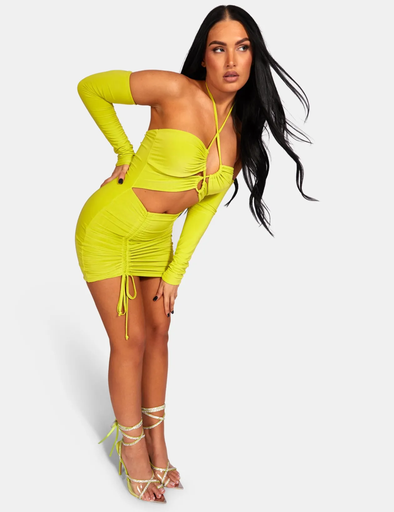 Public Desire Strappy Cut Away Slinky Dress | Women Dresses