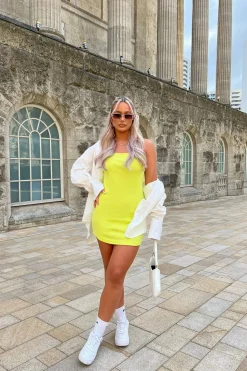 Public Desire Strappy Mini Curved Hem Dress | Women Dresses