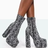 Public Desire Supreme Floral Print Nylon Platform Block Heel Ankle Boots | Women Ankle Boots