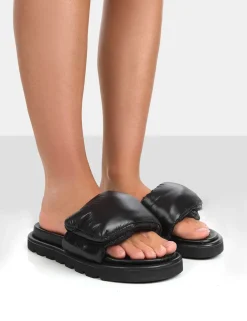 Public Desire Sweeter Nylon Padded Slide Sandals | Women Chunky Sandals
