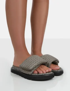 Public Desire Sweeter Print Padded Slide Sandals | Women Chunky Sandals
