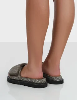 Public Desire Sweeter Print Padded Slide Sandals | Women Chunky Sandals