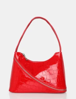 Public Desire The Alba Red Croc Bag | Women Mini Bags
