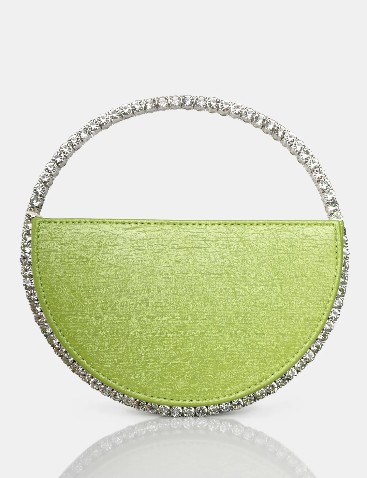 Public Desire The Alessia Metallic Pu Circle Diamante Mini Grab Bag | Women Mini Bags