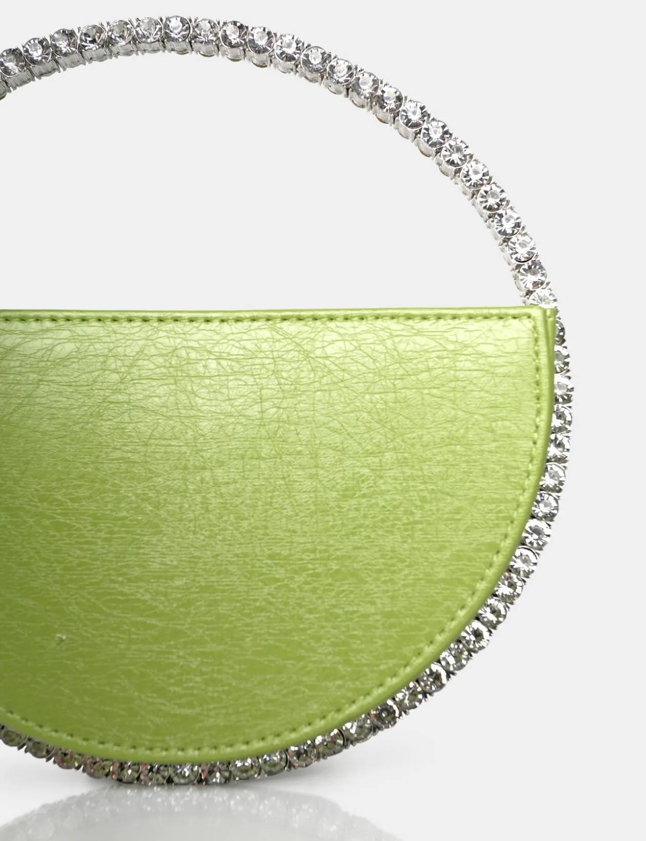 Public Desire The Alessia Metallic Pu Circle Diamante Mini Grab Bag | Women Mini Bags