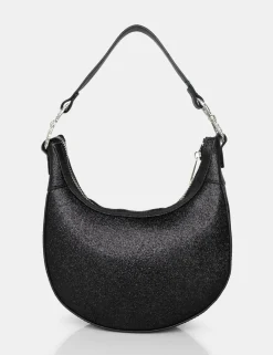 Public Desire The Bam Bam Black Glitter Bag | Women Mini Bags