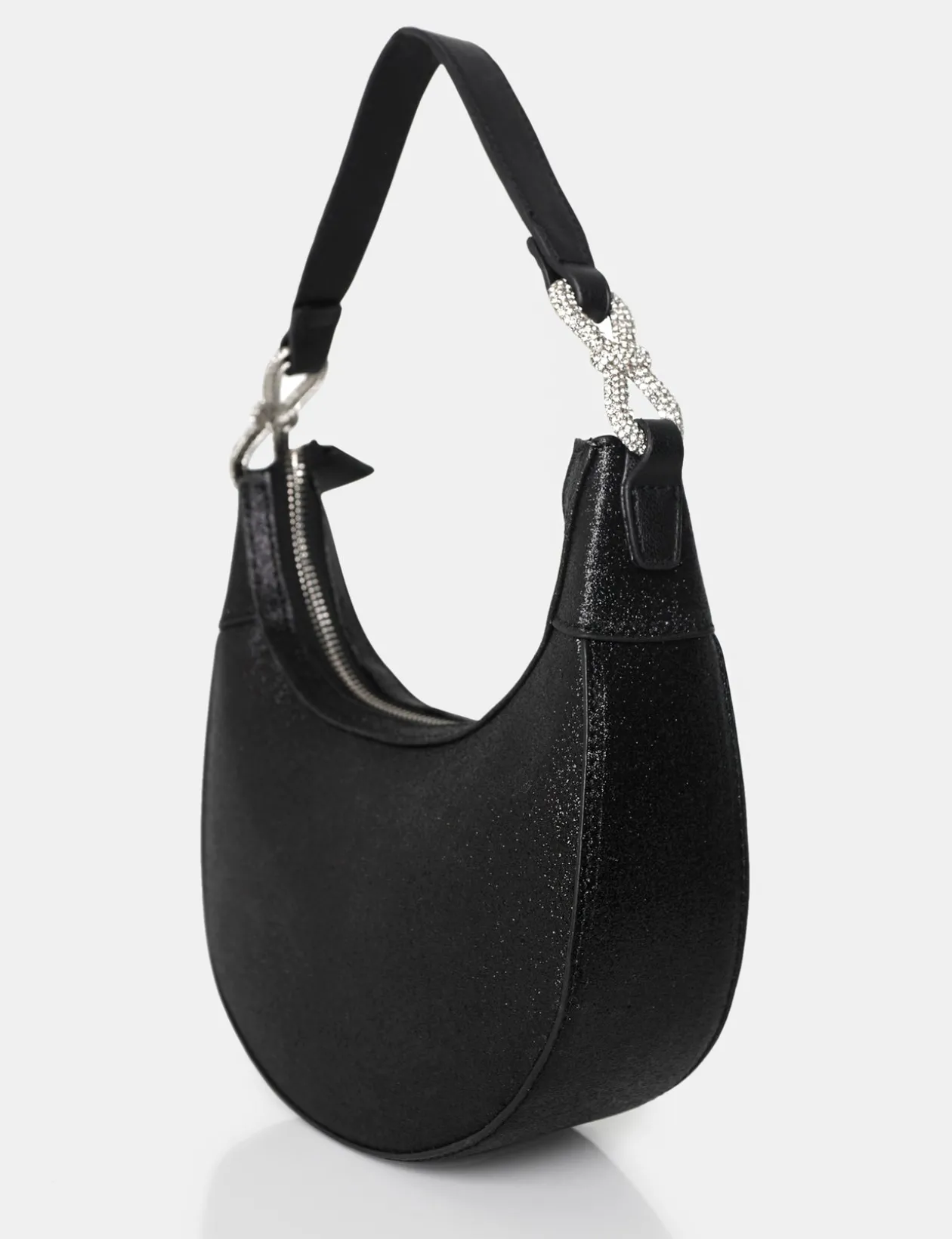 Public Desire The Bam Bam Black Glitter Bag | Women Mini Bags