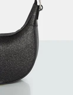 Public Desire The Bam Bam Black Glitter Bag | Women Mini Bags