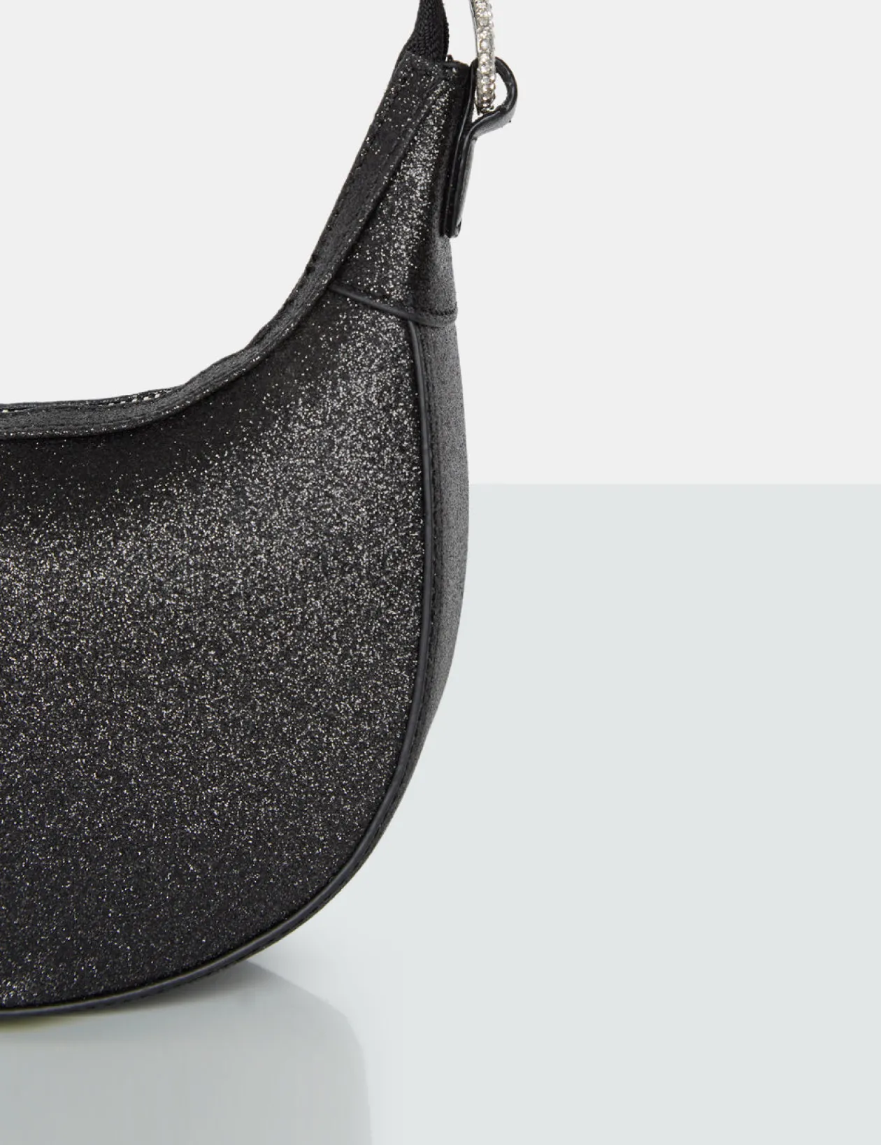 Public Desire The Bam Bam Black Glitter Bag | Women Mini Bags