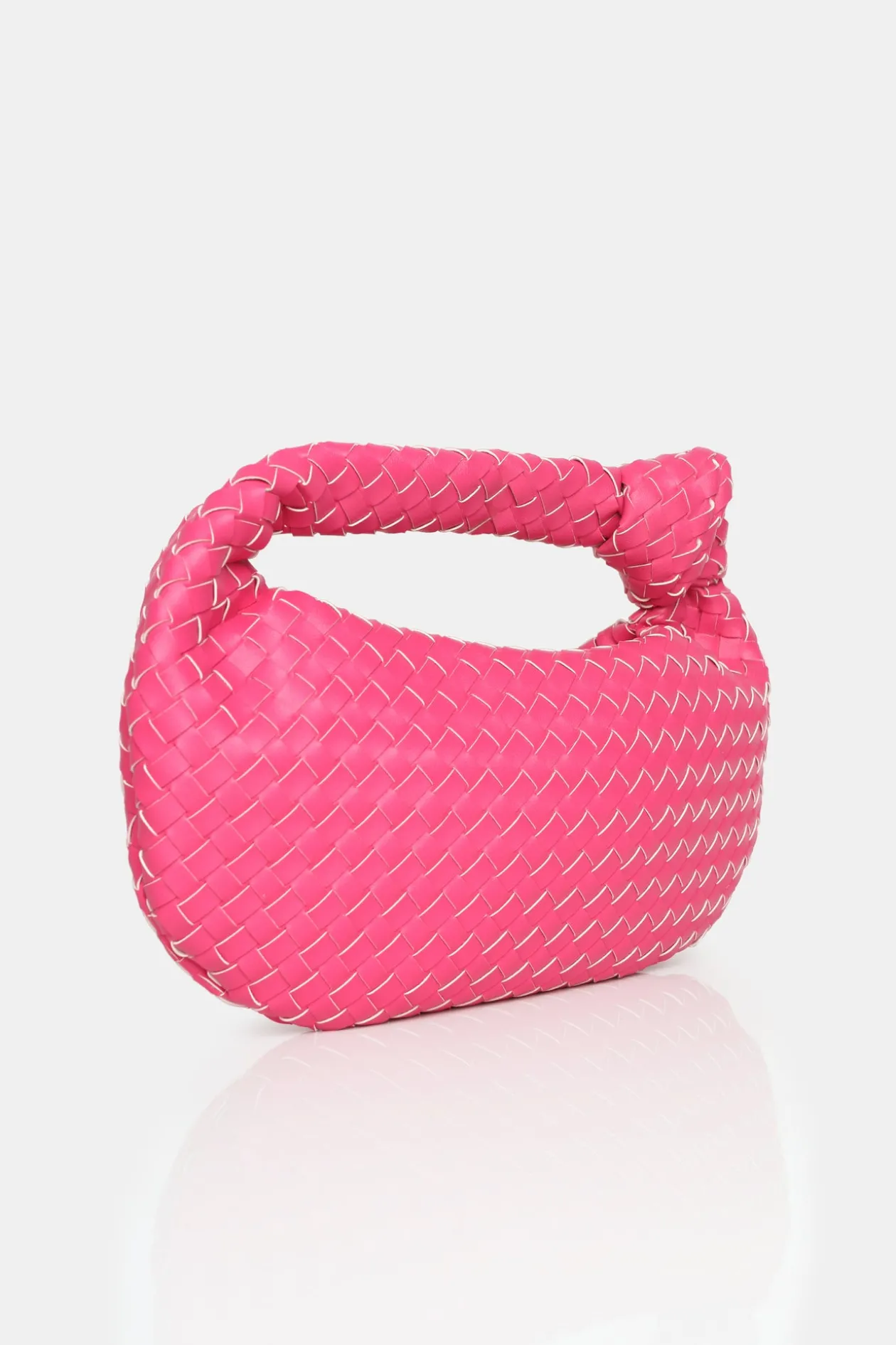 Public Desire The Blame Hot Woven Pu Knot Detail Mini Grab Bag | Women Mini Bags