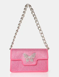 Public Desire The Butterfly Diamante Shoulder Bag | Women Evening Bags