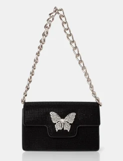 Public Desire The Butterfly Diamante Shoulder Bag | Women Evening Bags