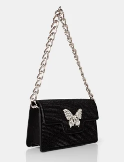 Public Desire The Butterfly Diamante Shoulder Bag | Women Evening Bags