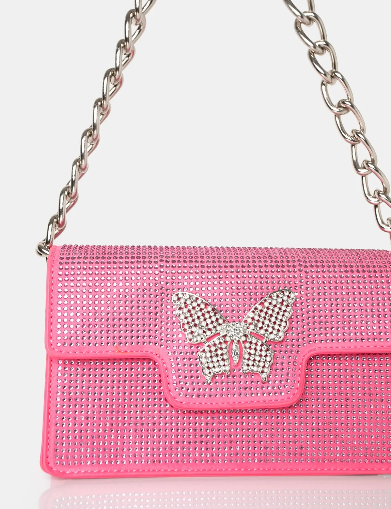 Public Desire The Butterfly Diamante Shoulder Bag | Women Evening Bags