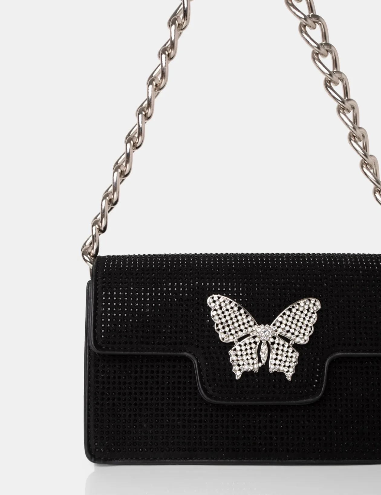 Public Desire The Butterfly Diamante Shoulder Bag | Women Evening Bags