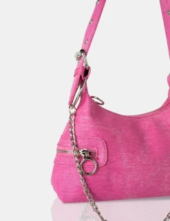 Public Desire The Chain Bright Denim Shoulder Bag | Women Evening Bags