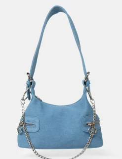 Public Desire The Chain Denim Shoulder Mini Bag | Women Evening Bags