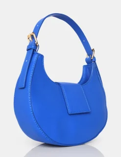 Public Desire The Irie Cobalt Pu Circular Buckle Strap Grab Bag | Women Mini Bags