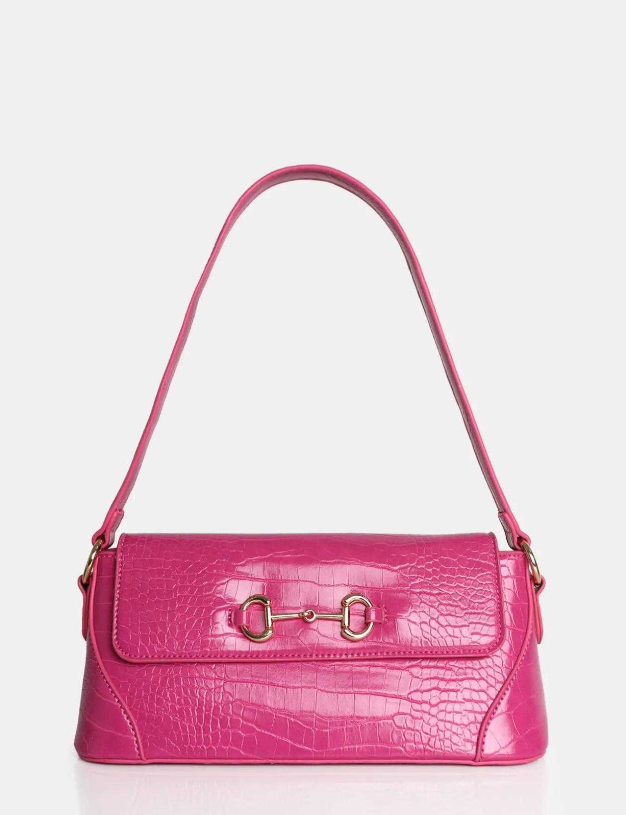 Public Desire The Issy Croc Pu Buckle Shoulder Bag | Women Evening Bags