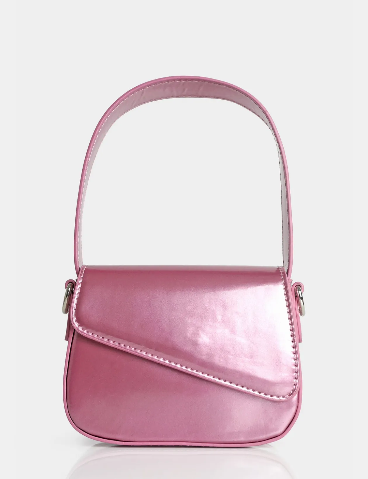 Public Desire The Jolee Metallic Pink Mini Grab Handle Bag | Women Diamante Bags
