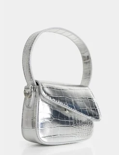 Public Desire The Jolee Metallic Silver Mini Grab Bag | Women Mini Bags
