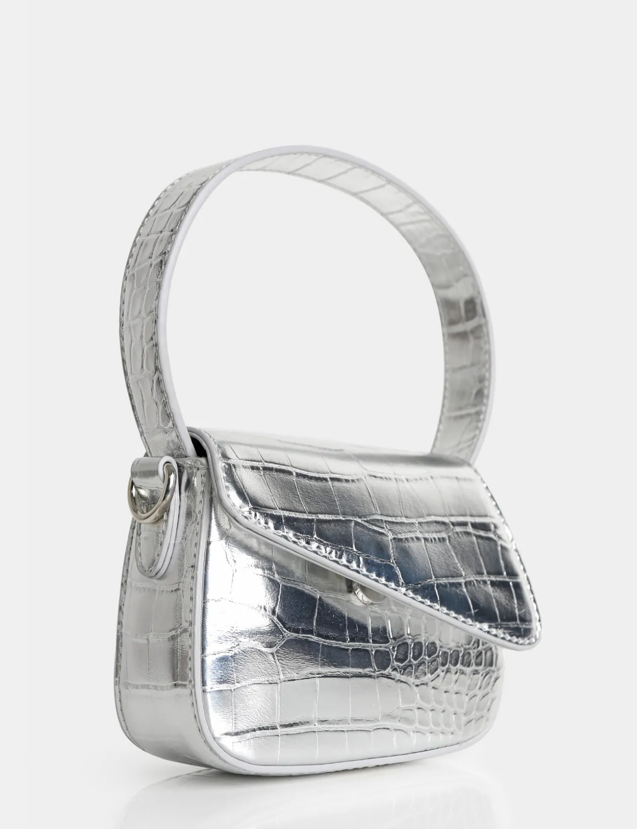Public Desire The Jolee Metallic Silver Mini Grab Bag | Women Mini Bags