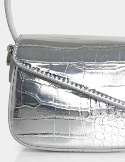 Public Desire The Jolee Metallic Silver Mini Grab Bag | Women Mini Bags