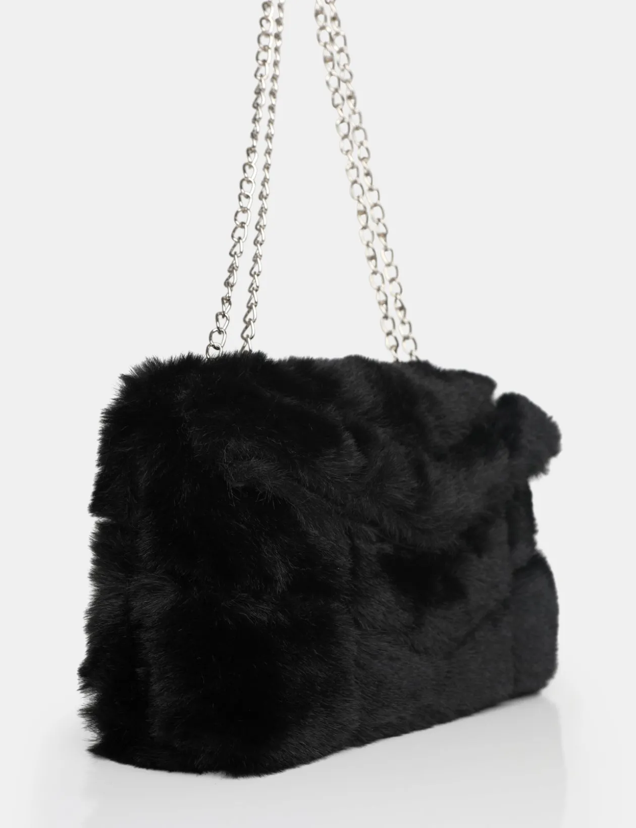 Public Desire The Marshmallow Faux Fur Shoulder Bag | Women Evening Bags