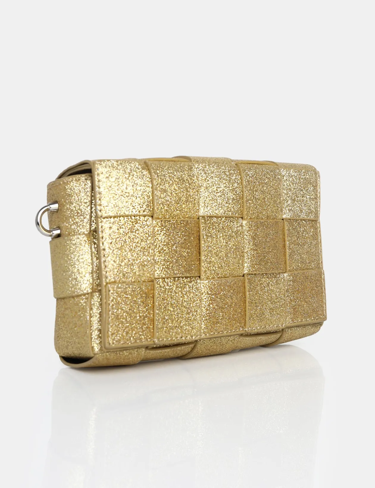 Public Desire The Mayan Glitter Weave Gold Chain Detail Shoulder Bag | Women Mini Bags