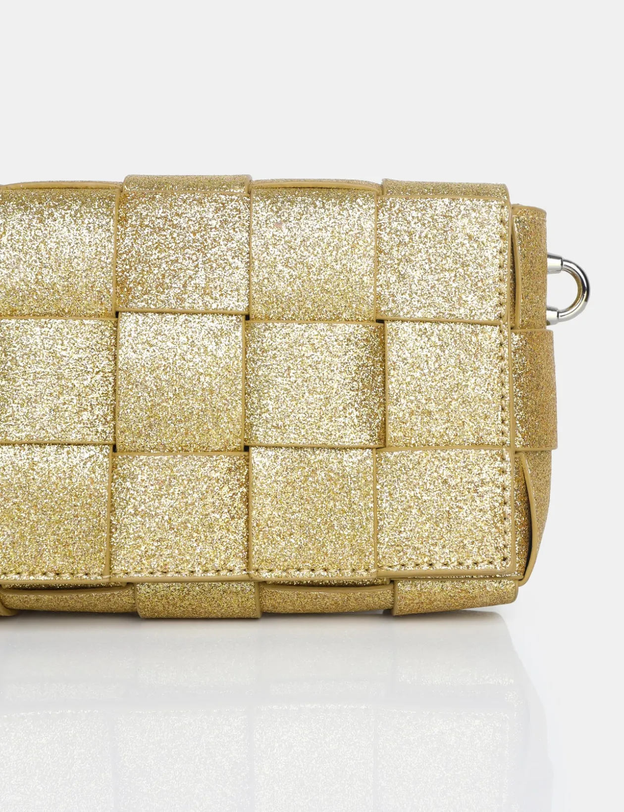 Public Desire The Mayan Glitter Weave Gold Chain Detail Shoulder Bag | Women Mini Bags
