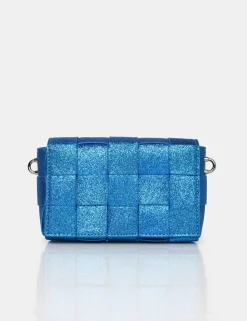 Public Desire The Mayan Royal Glitter Weave Gold Chain Detail Shoulder Bag | Women Mini Bags