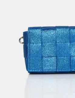 Public Desire The Mayan Royal Glitter Weave Gold Chain Detail Shoulder Bag | Women Mini Bags
