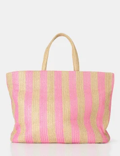 Public Desire The Nikki Stripe Canvas Top Handle Tote Bag | Women Tote Bags