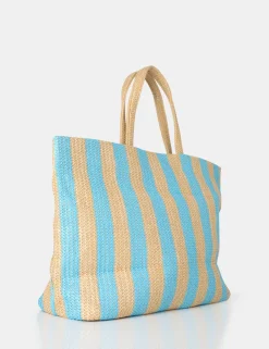 Public Desire The Nikki Stripe Canvas Top Handle Tote Bag | Women Tote Bags
