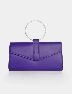 Public Desire The Pammy Pu Diamante Handle Envelope Clutch | Women Clutch Bags