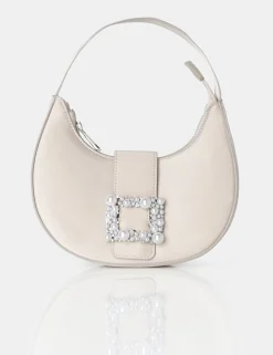 Public Desire The Pearl Satin Pearled Buckle Mini Bag | Women Mini Bags
