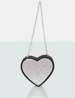 Public Desire The Phillippa Pu Diamante Bag | Women Evening Bags