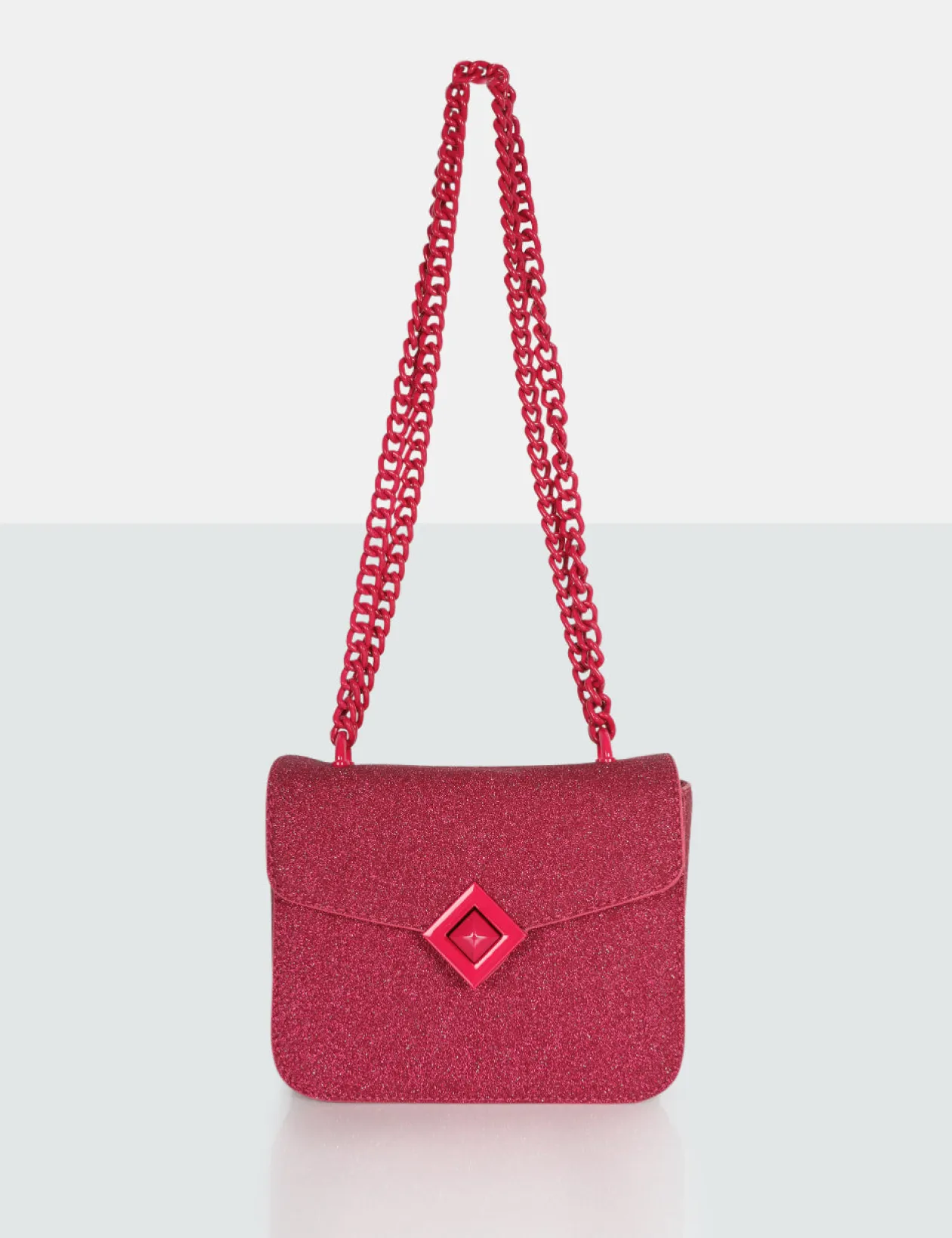 Public Desire The Pixie Hot Glitter Bag Chain Detail Shoulder Bag | Women Evening Bags