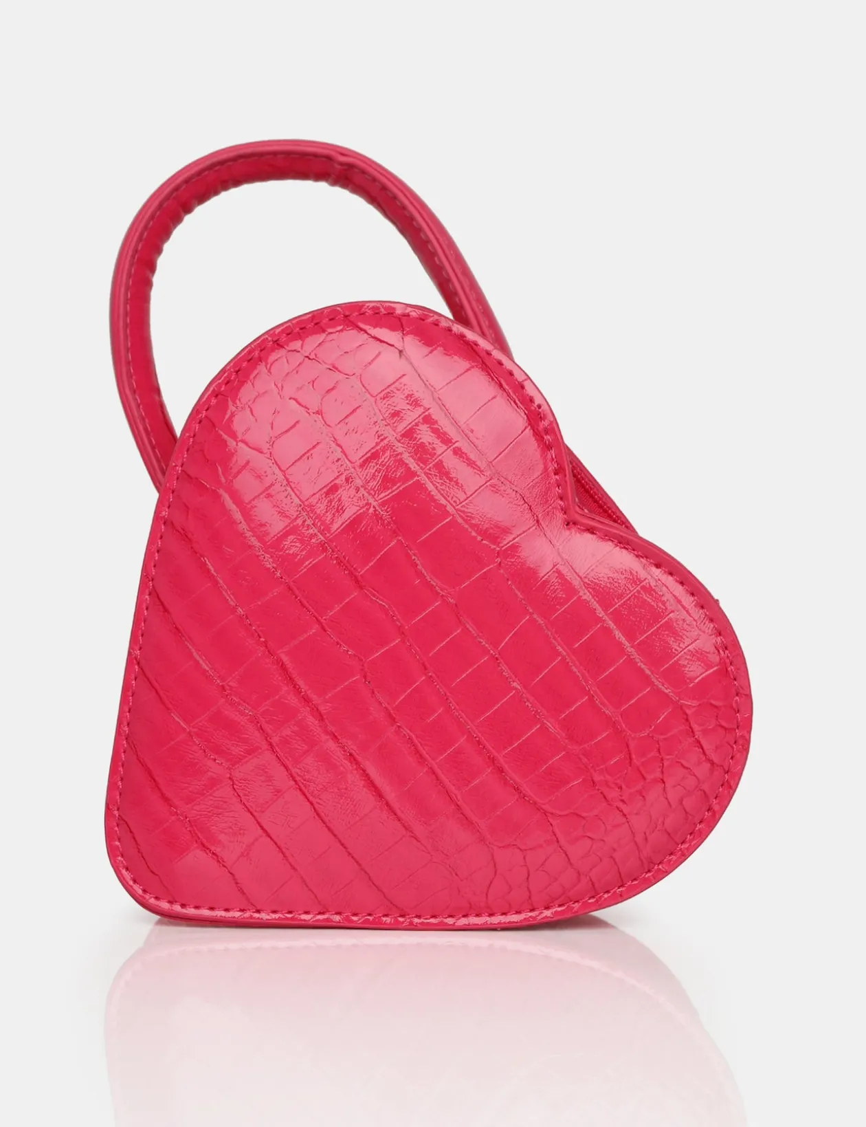Public Desire The Roux Bright Croc Heart Grab Bag | Women Mini Bags