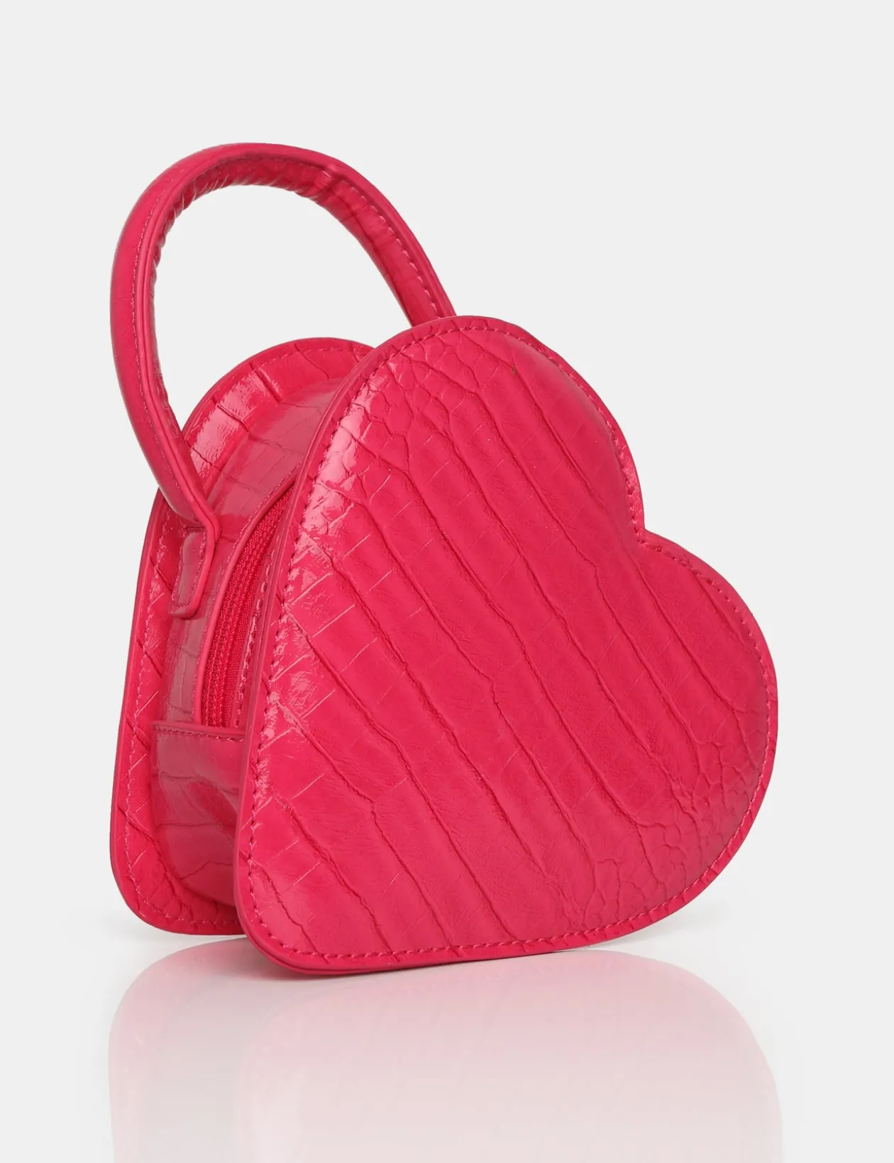 Public Desire The Roux Bright Croc Heart Grab Bag | Women Mini Bags