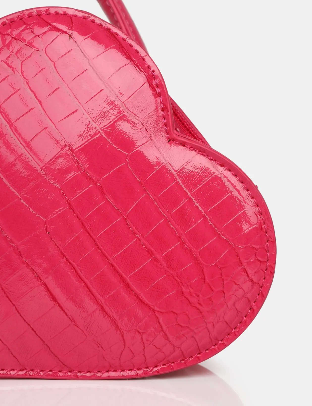 Public Desire The Roux Bright Croc Heart Grab Bag | Women Mini Bags