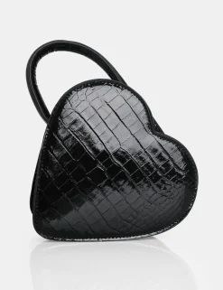 Public Desire The Roux Croc Heart Grab Bag | Women Mini Bags
