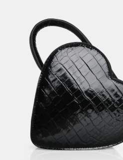 Public Desire The Roux Croc Heart Grab Bag | Women Mini Bags