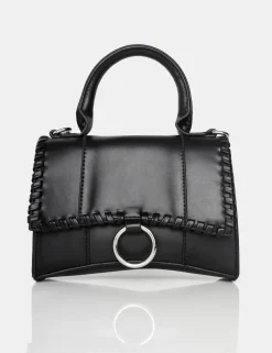 Public Desire The Roxi Black Plaited Edge Mini Handbag | Women Mini Bags