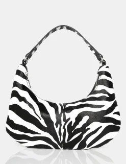 Public Desire The Shiloh Zebra Pu Shoulder Bag | Women Evening Bags