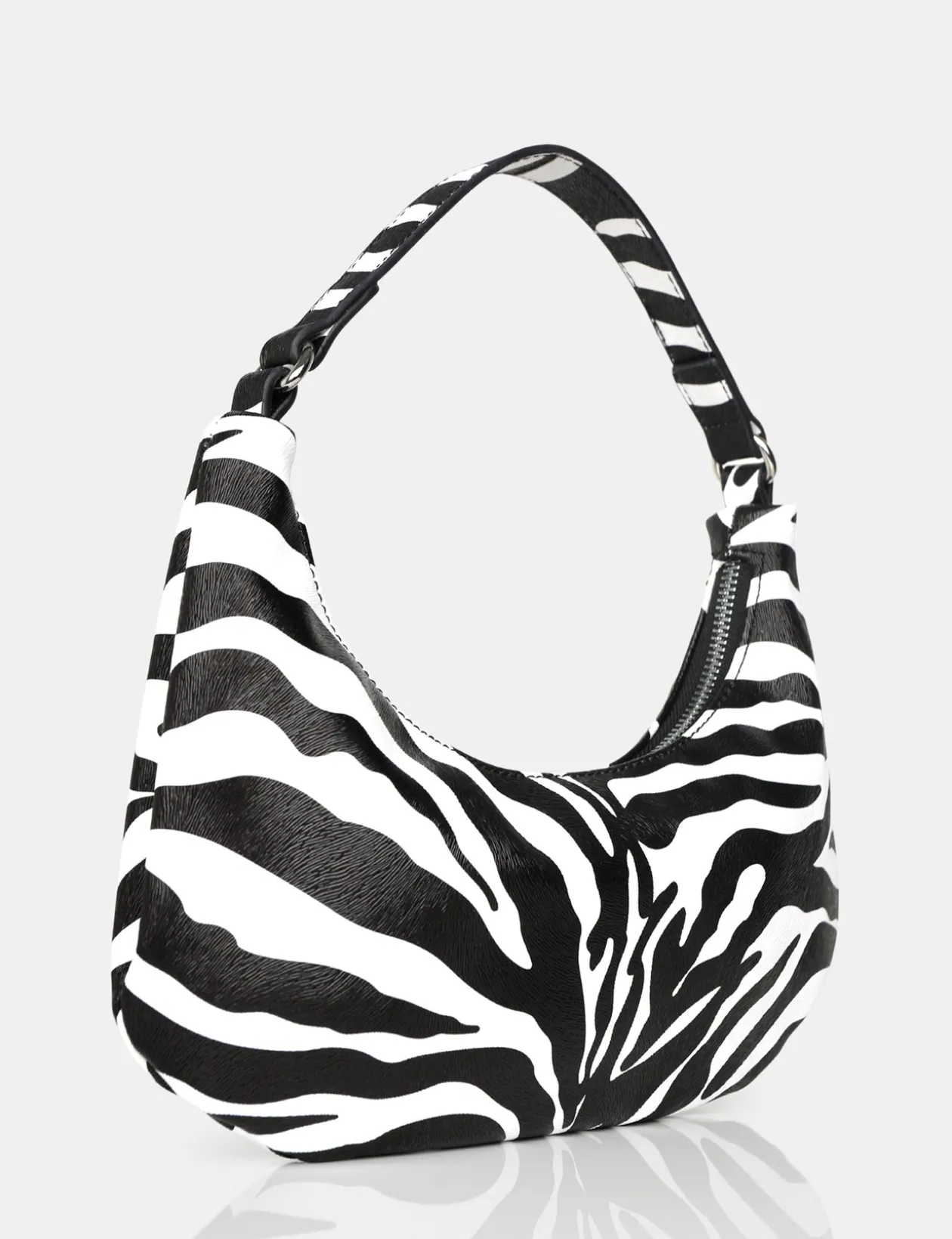 Public Desire The Shiloh Zebra Pu Shoulder Bag | Women Evening Bags
