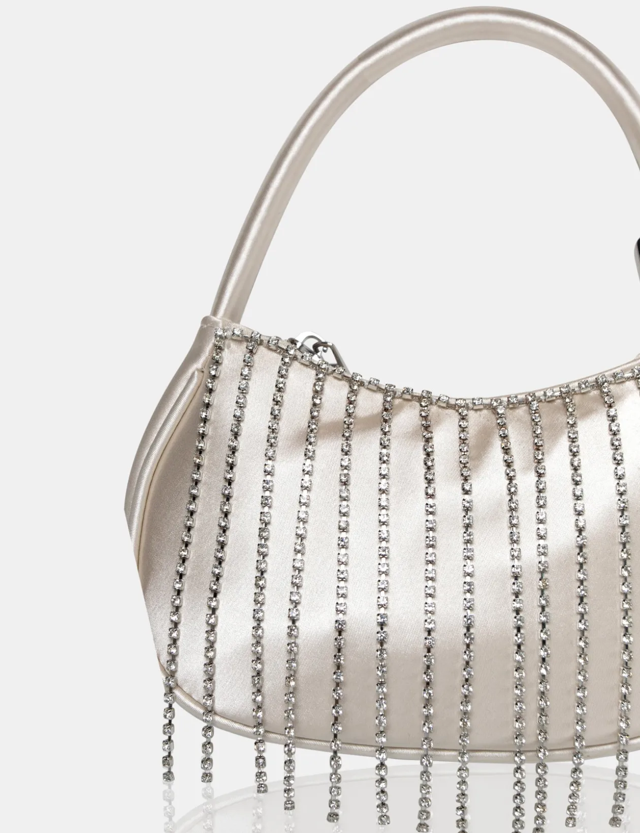 Public Desire The Sia Satin Diamante Trim Mini Bag | Women Diamante Bags