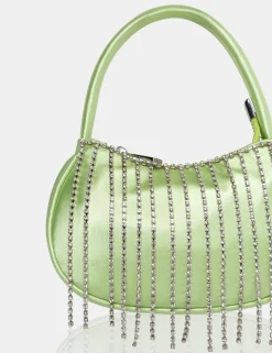Public Desire The Sia Soft Satin Diamante Trim Mini Bag | Women Diamante Bags