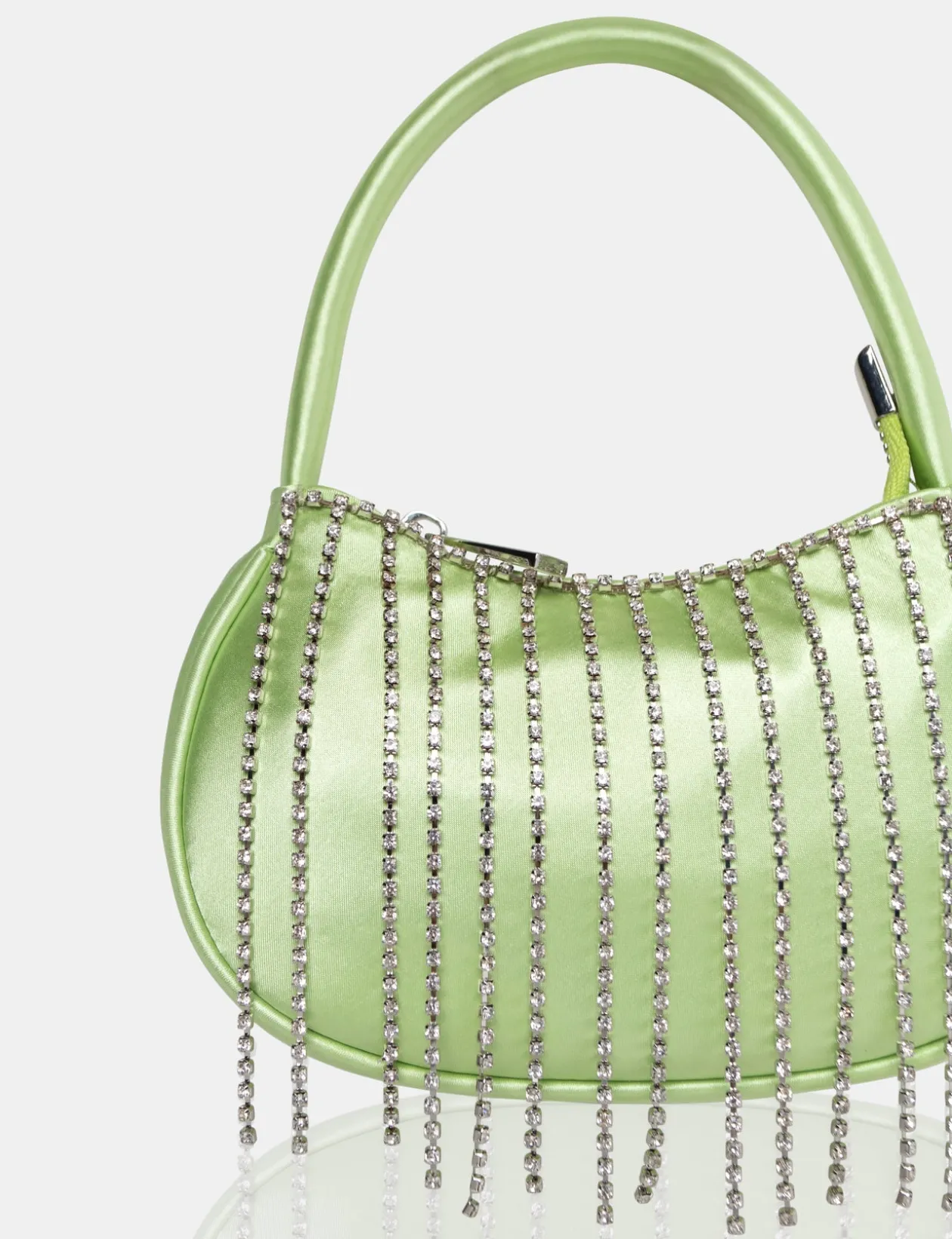 Public Desire The Sia Soft Satin Diamante Trim Mini Bag | Women Diamante Bags